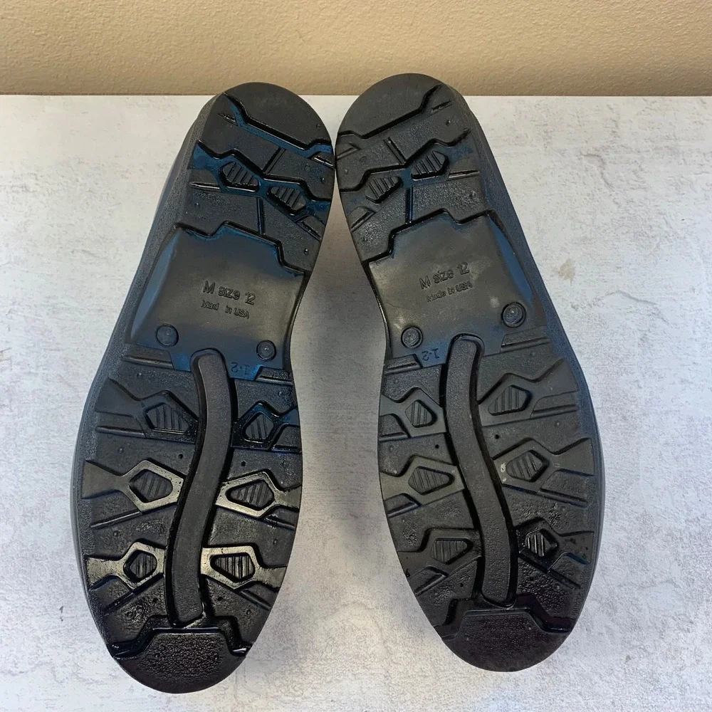 Sloggers Men 12 Garden Shoes Black Textured Waterproof Rubber Slip On Rain Clogs
